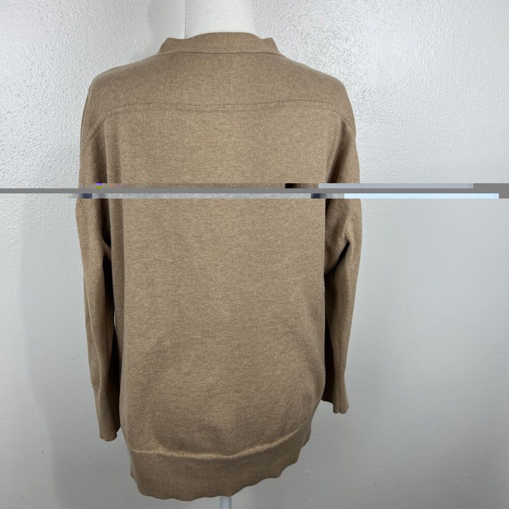 Cabi Sweater Women Small Camel Brown Button Up B-Side Cardigan Cotton Style 3711 - Picture 4 of 14
